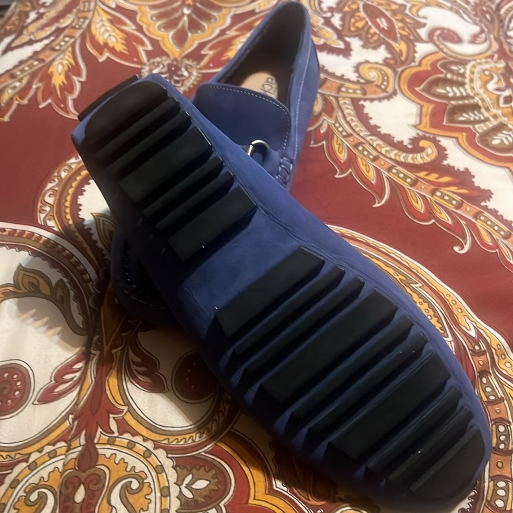 New men’s Nordstrom suede blue loafers - Picture 3 of 5